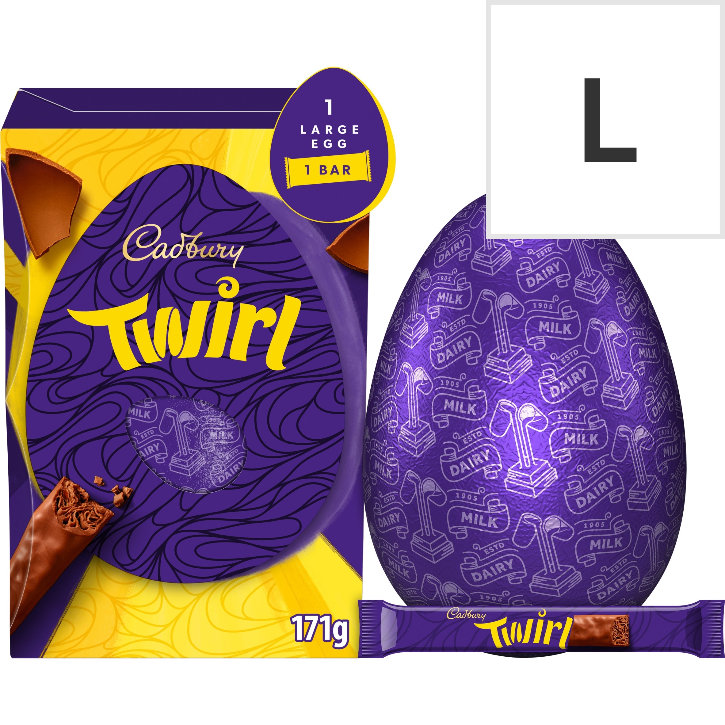 Cadbury Twirl Shell Egg 171g - Tesco Groceries