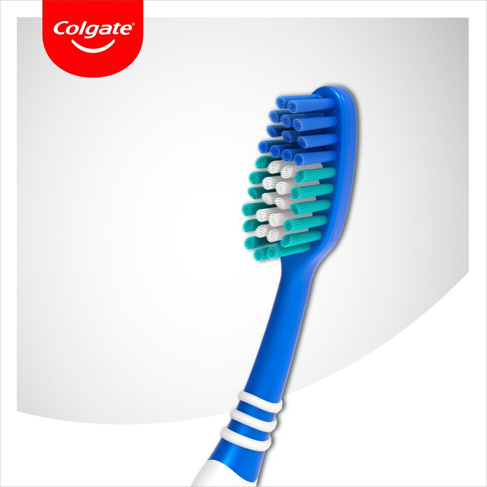 image 1 of Colgate Extra Clean Toothbrush Medium 3-pack