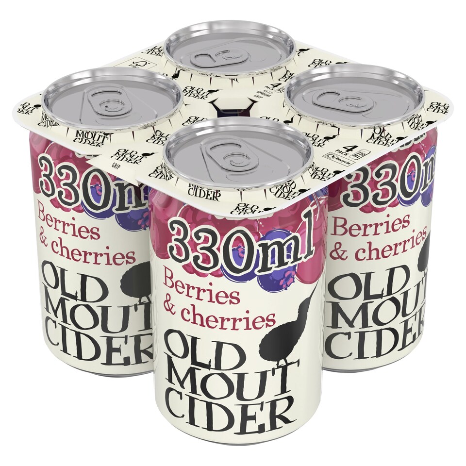 Old Mout Berries & Cherries Flavoured Cider 4x330ml Tesco Groceries