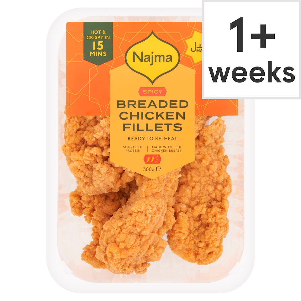 Najma Halal Spicy Breaded Chicken Fillets 300G