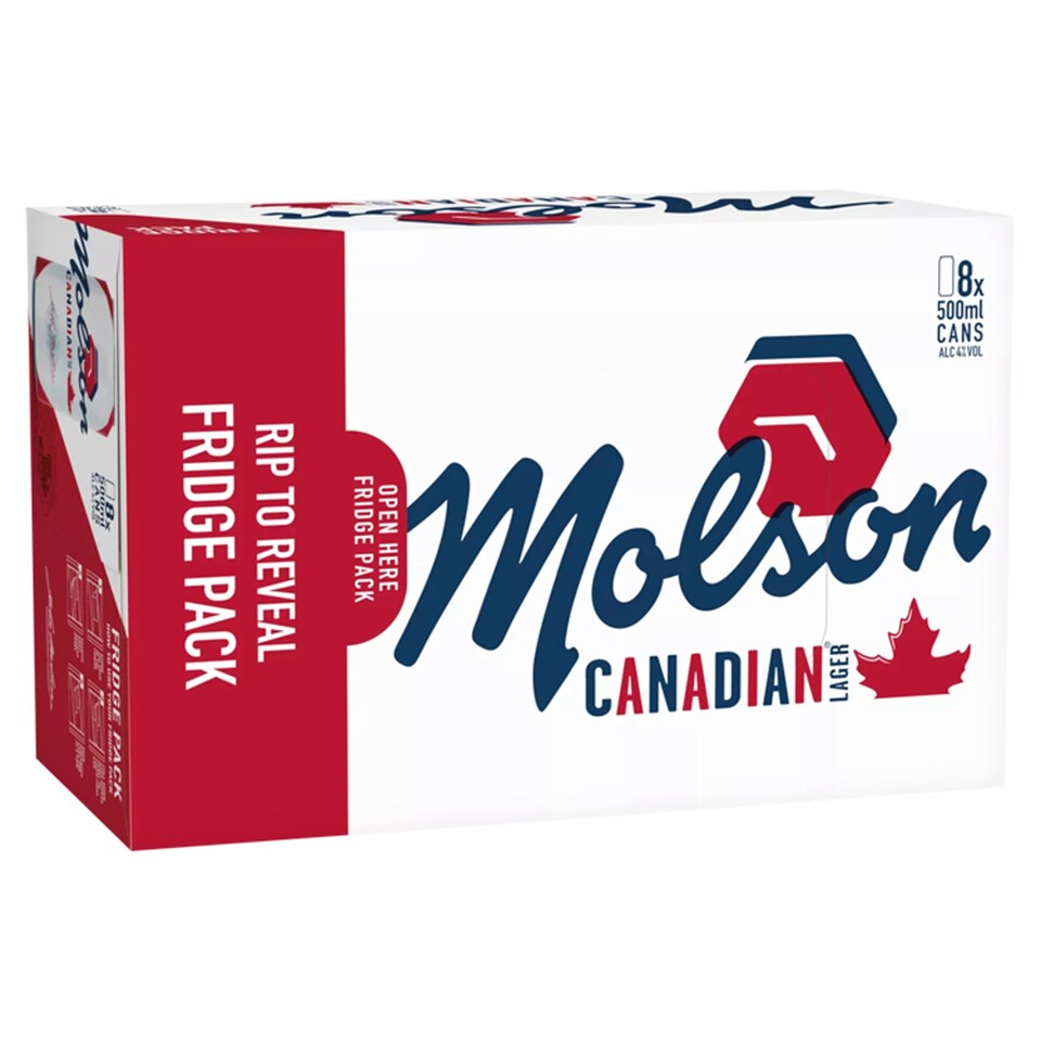 Molson Canadian Premium Lager 8X500ml Can