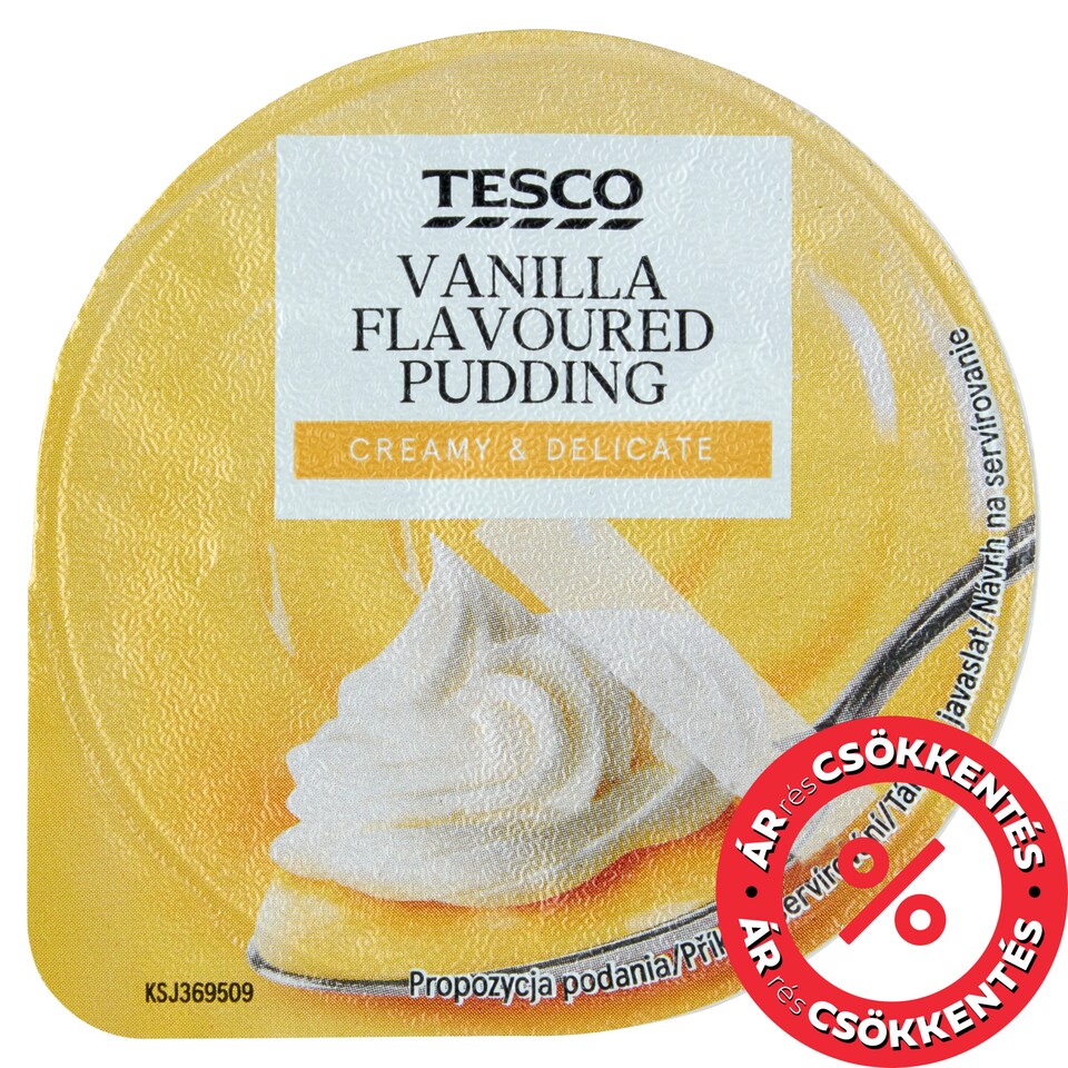 Tesco vaníliaízű puding habbal 200 g