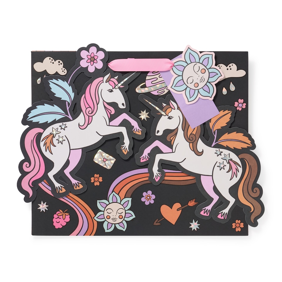 image 1 of Paperchase Unicorn Large Gift Bag