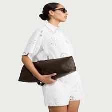 F&F Pure Cotton Cutwork Co-ord Shirt in White