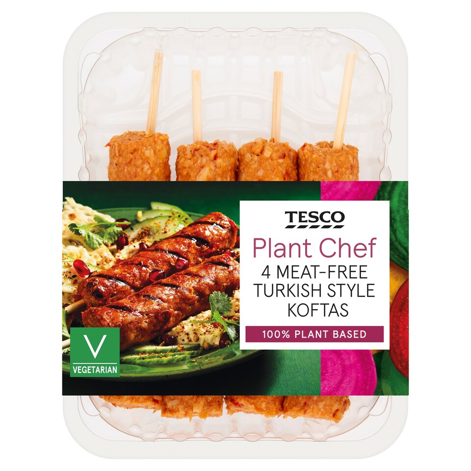 Tesco Plant Chef 4 Meat Free Turkish Style Koftas 264G