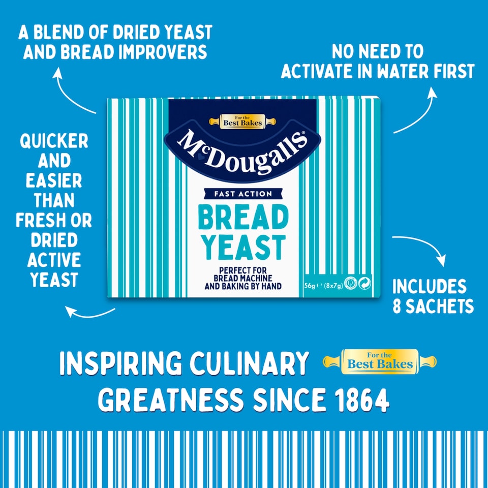 image 1 of Mcdougalls Fast Action Dried Yeast 8X7g