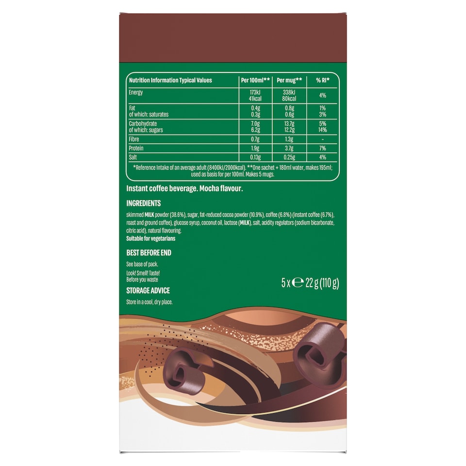 image 1 of Starbucks Chocolate Mocha Instant Coffee 5 Sachets 110G