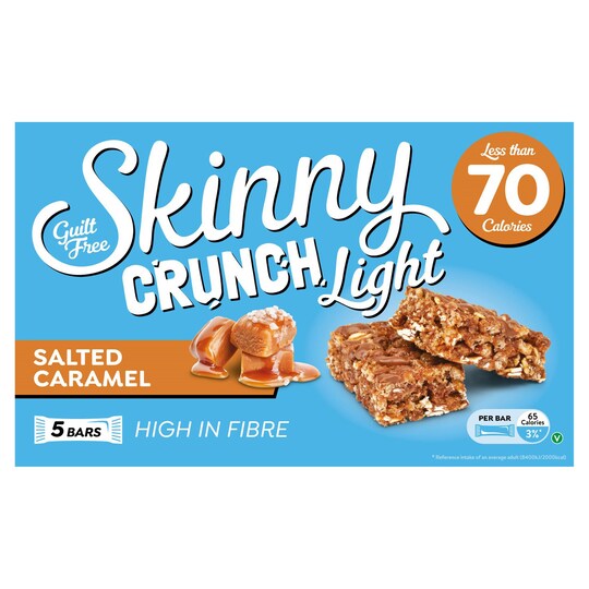 Skinny Crunch Light Salted Caramel 5X19g Tesco Groceries