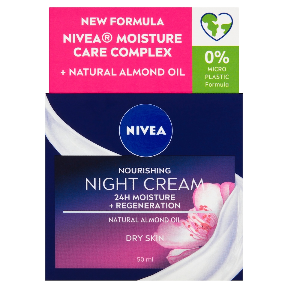 image 1 of Nivea Nourishing Night Cream Dry to Sensitive Skin 50ml