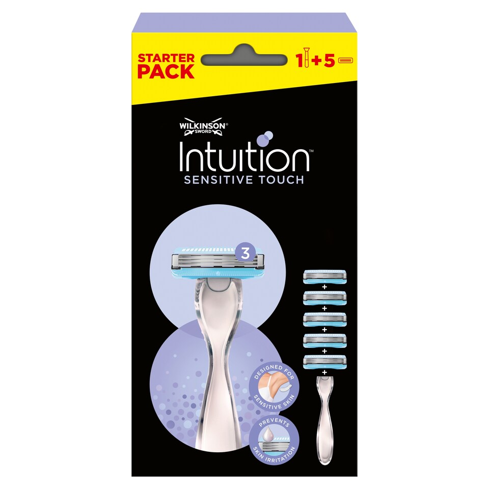 Wilkinson Sword Intuition Sensitive Touch Razor with 3 Blades 5 pcs