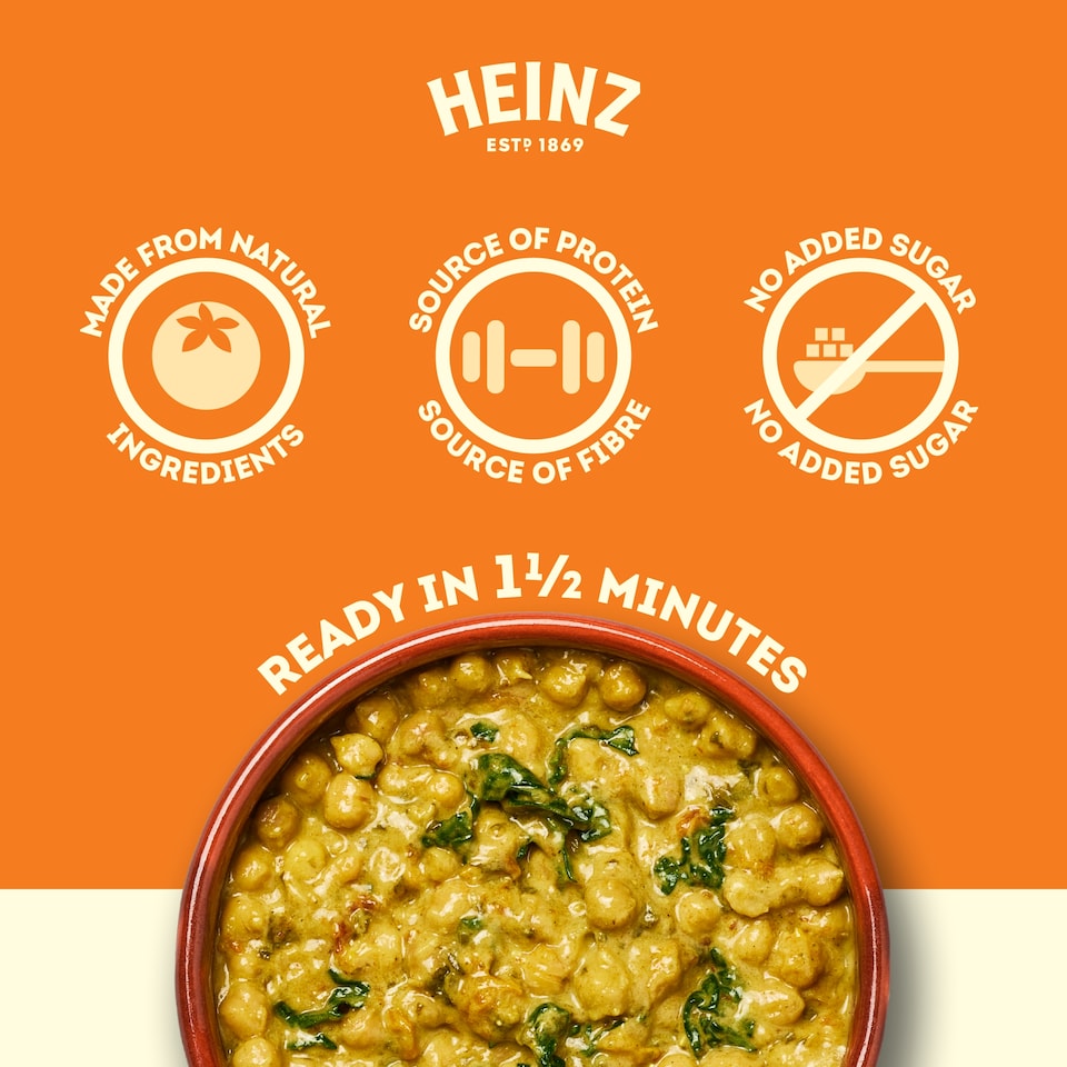 image 1 of Heinz Curry Chickpeas with Coconut and Spinach 250g