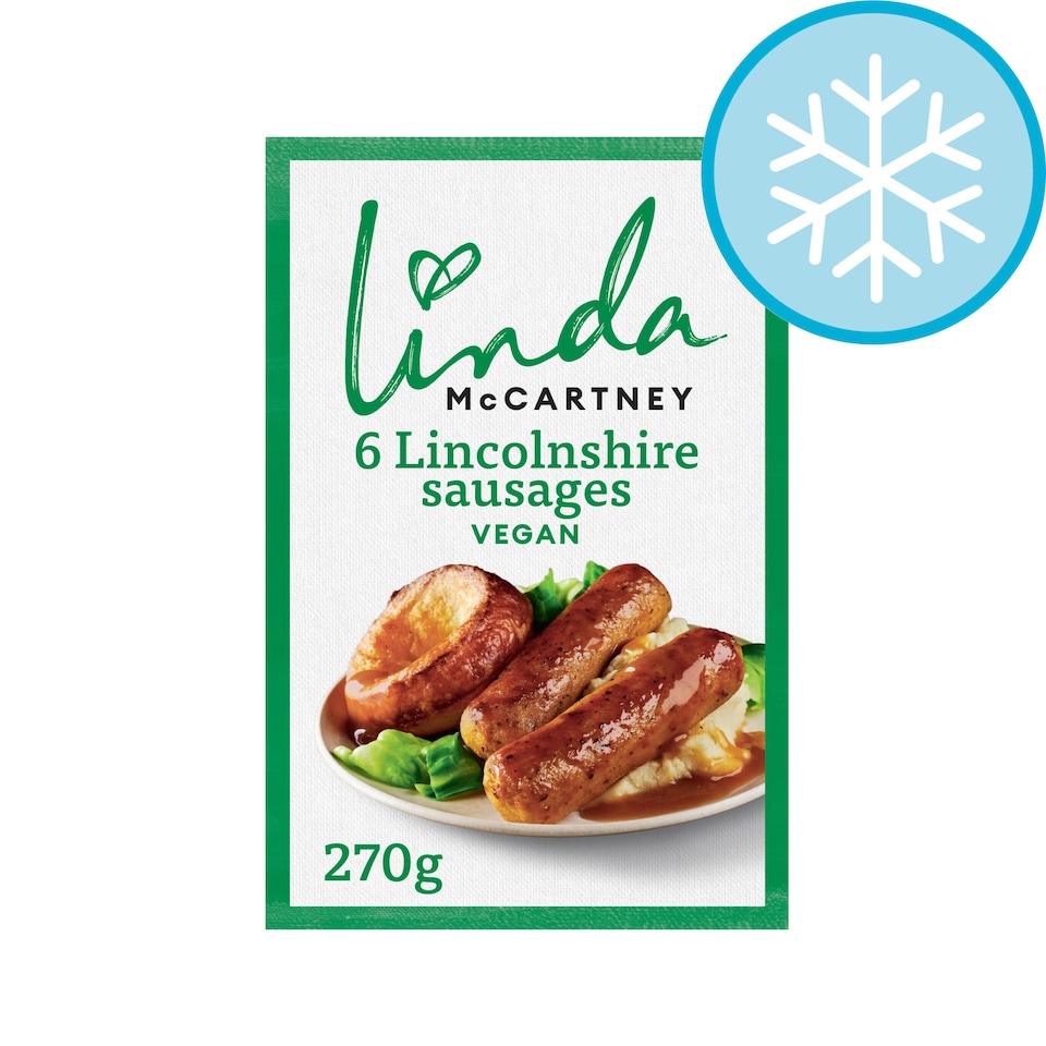 Linda McCartney's 6 Vegan Lincolnshire Sausages 270g