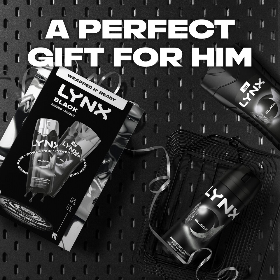 image 1 of Lynx Black Bodyspray & Bodywash Gift Set 