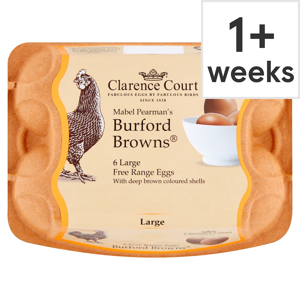 Clarence Court Burford Brown Large Free Range Eggs 6 Pack