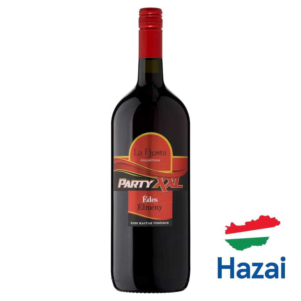 La Fiesta Édes Élmény Party XXL Dunántúli Cuvée édes magyar vörösbor 10% 1,5 l  1. kép