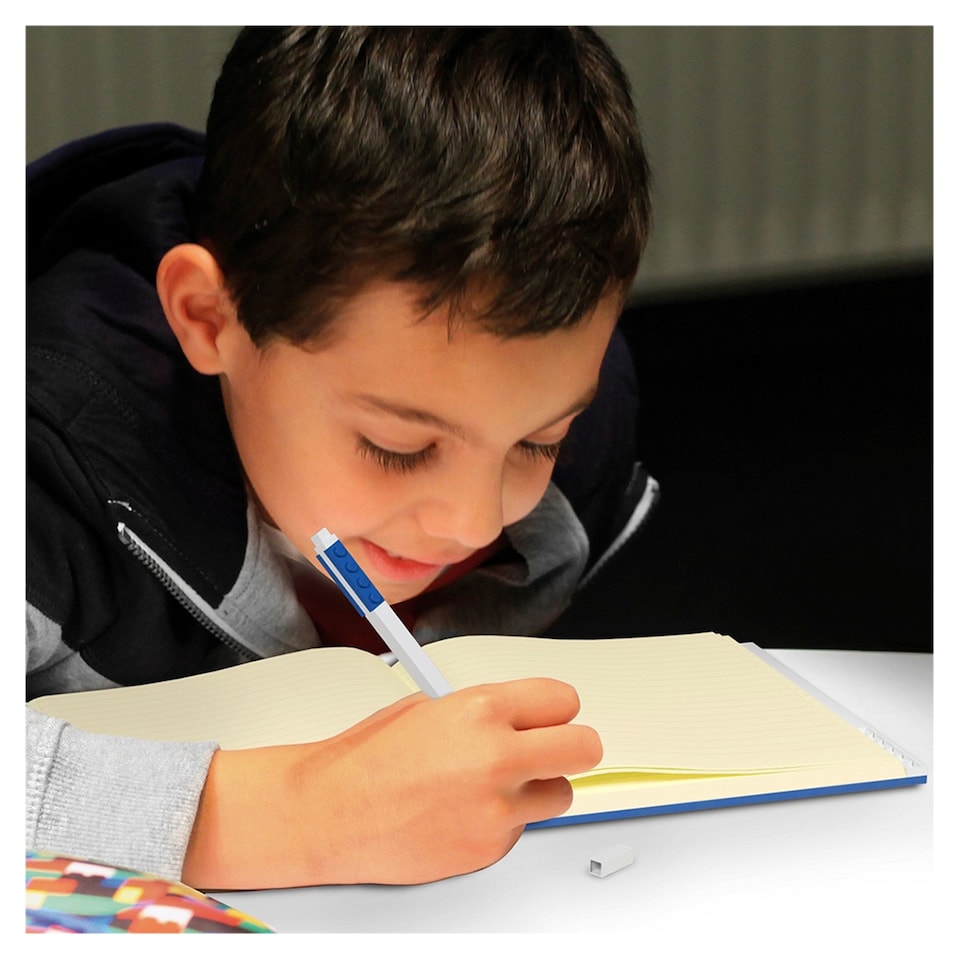 image 1 of Lego Blue Locking Notebook with Gel Pen
