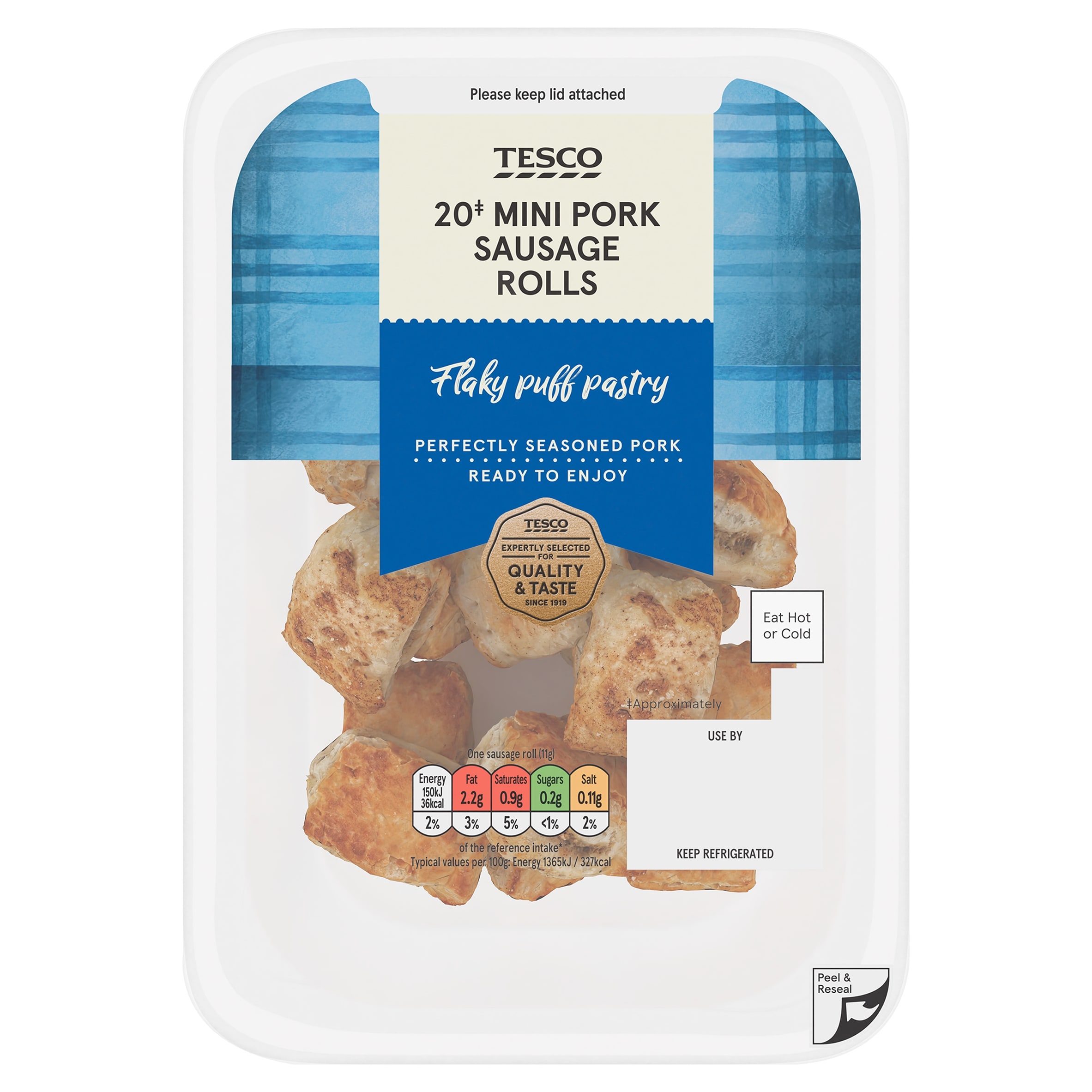 Tesco 20 Mini Pork Sausage Rolls 220g