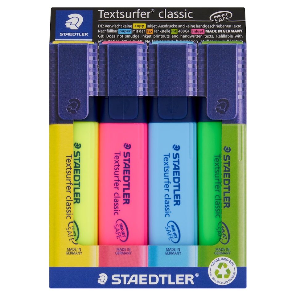 image 1 of Staedtler Stationery Textsurfer Highlighters 4 Pack