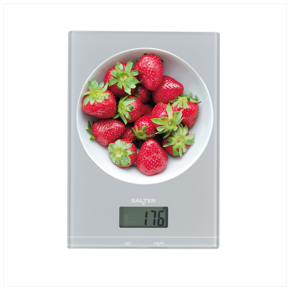 image 1 of Salter Grey Electronic Kitchen Glass Scale