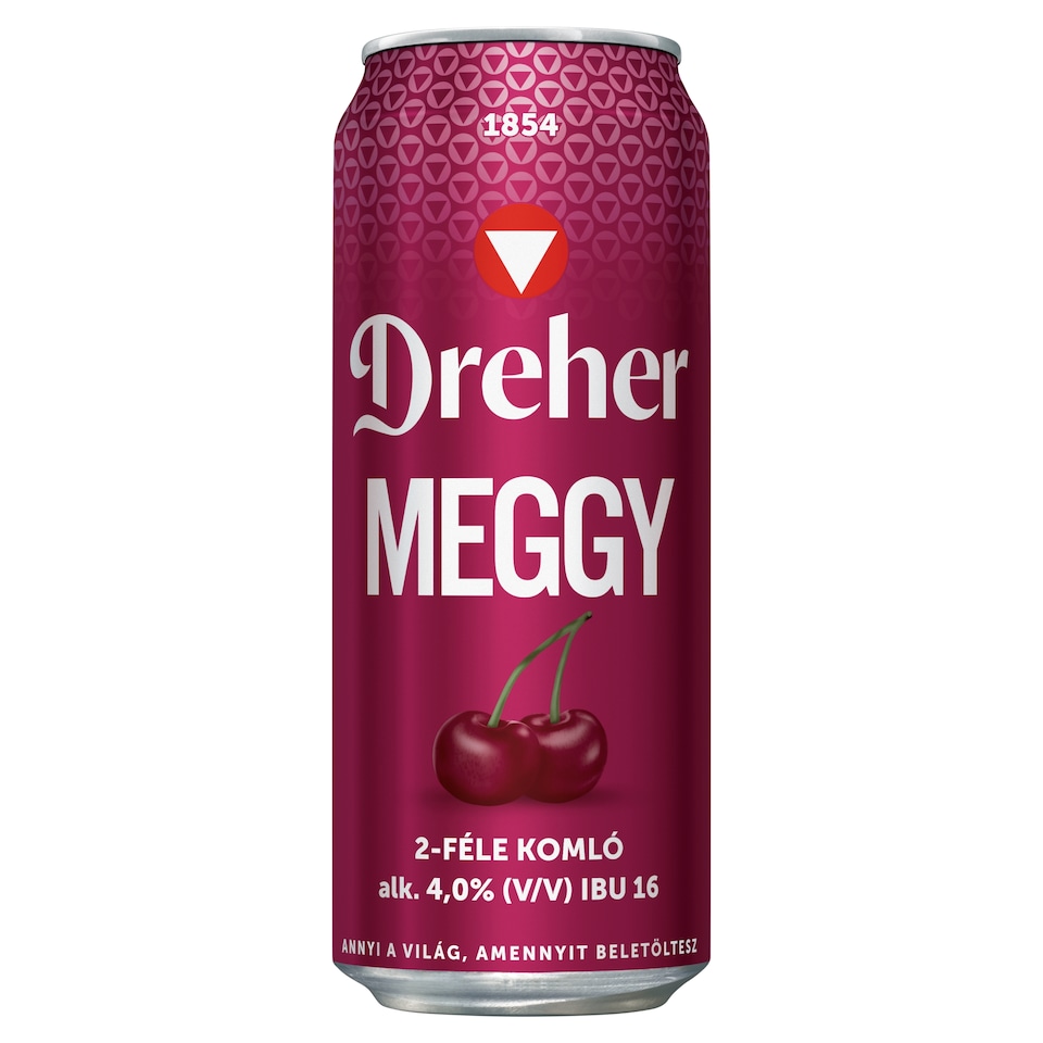 Dreher Meggy Mixture of Light Beer and Sour Cherry-Flavored Drink 4% 0,5 l
