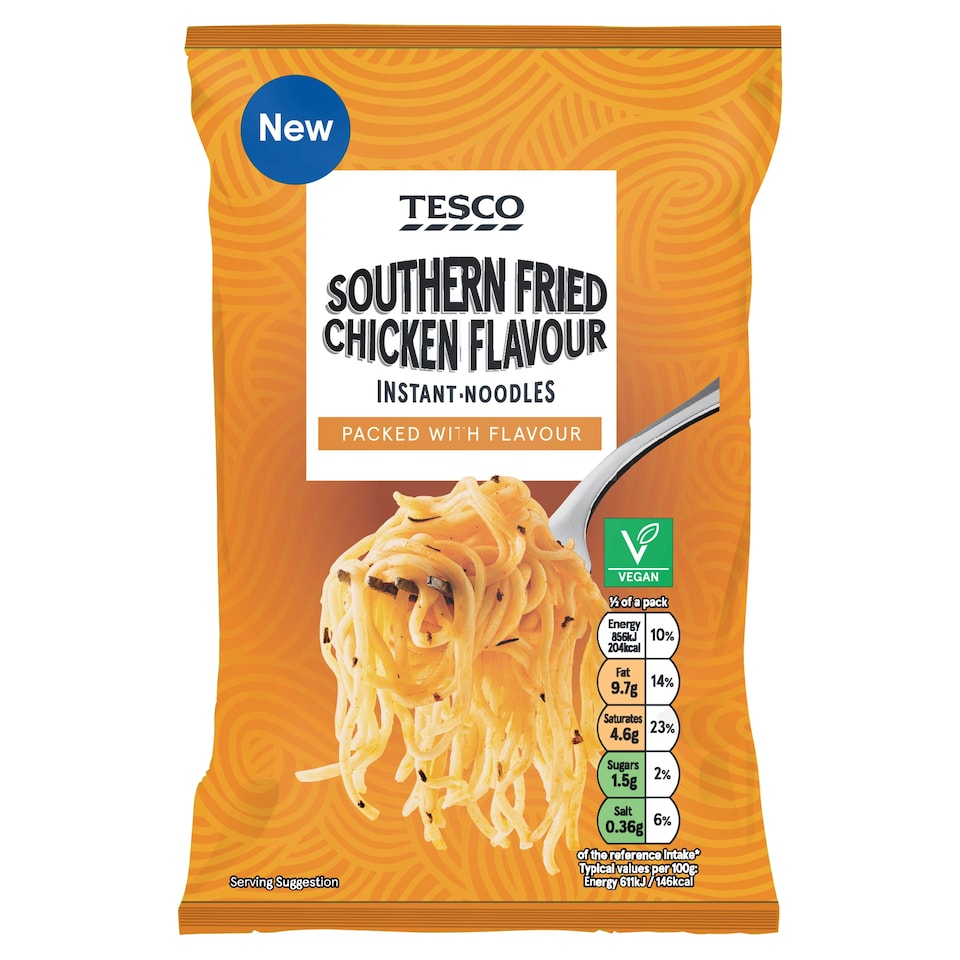Tesco Southern Fried Chicken Flavour Instant Noodles 85G
