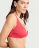 image 1 of F&F Ribbed Padded Bikini Top in Pink
