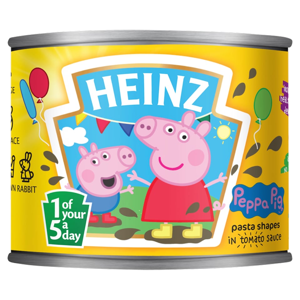 image 1 of Heinz Peppa Pig Pasta Shapes In Tomato Sauce 205G