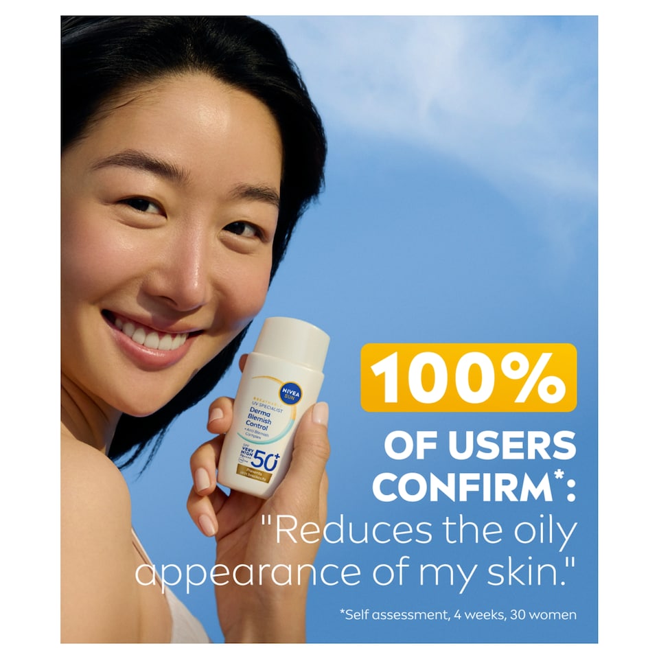 image 1 of NIVEA SUN UV Face Derma Skin Clear Sun Fluid SPF50+ 40ml
