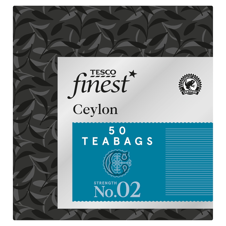 Tesco Finest Ceylon 50 Tea Bags 125G