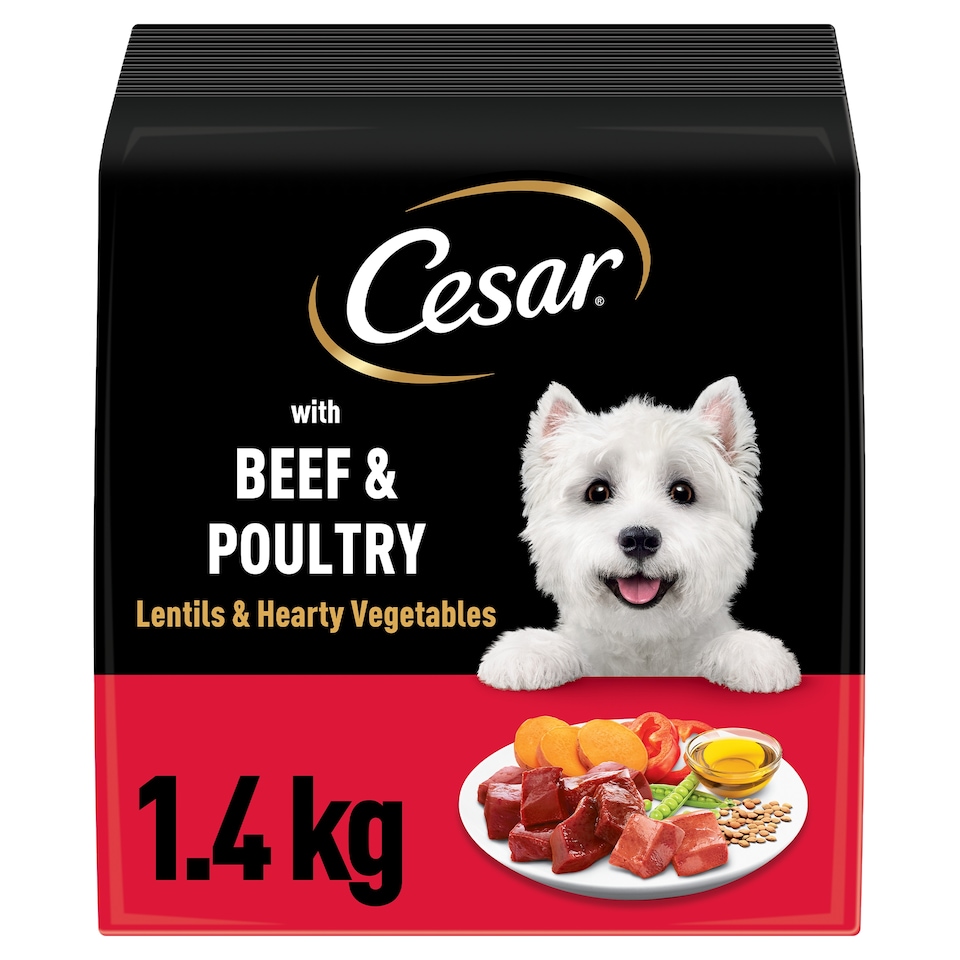image 1 of Cesar Dry Dog Food Adult Beef, Poultry & Vegetables 1.4kg