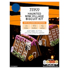 Tesco Haunted Mini Village Biscuit Kit 387g