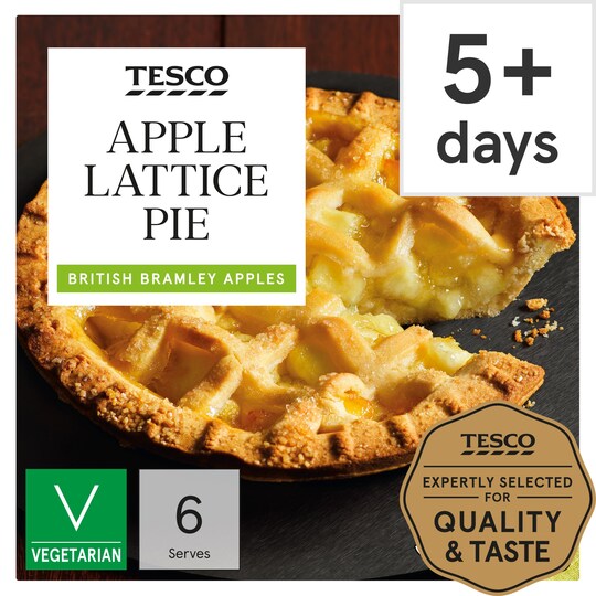 Tesco Apple Lattice Pie 500G Tesco Groceries