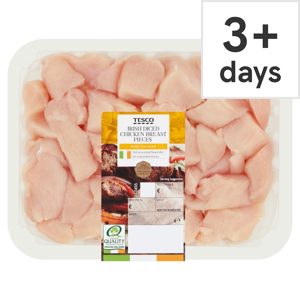 Tesco Large Diced Chicken Fillets 550G
