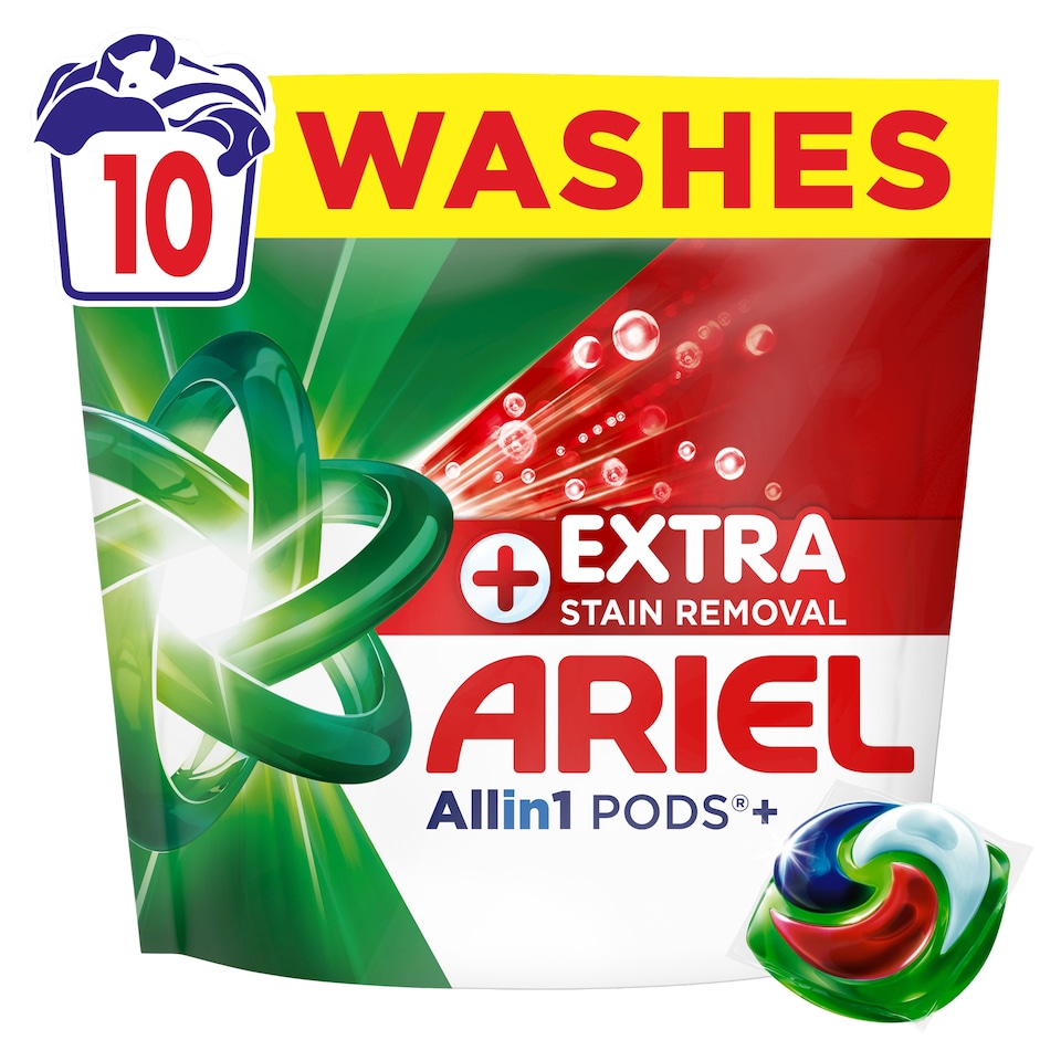 image 1 of Ariel Allin1 PODS +Extra Stain Removal Washing Capsules, 10 Washes