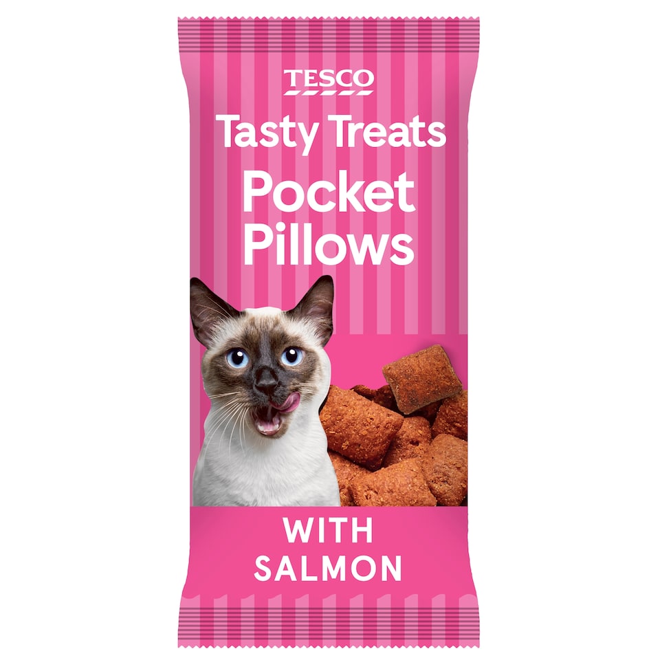 Tesco Tasty Treats Pocket Pillows with Salmon 65g