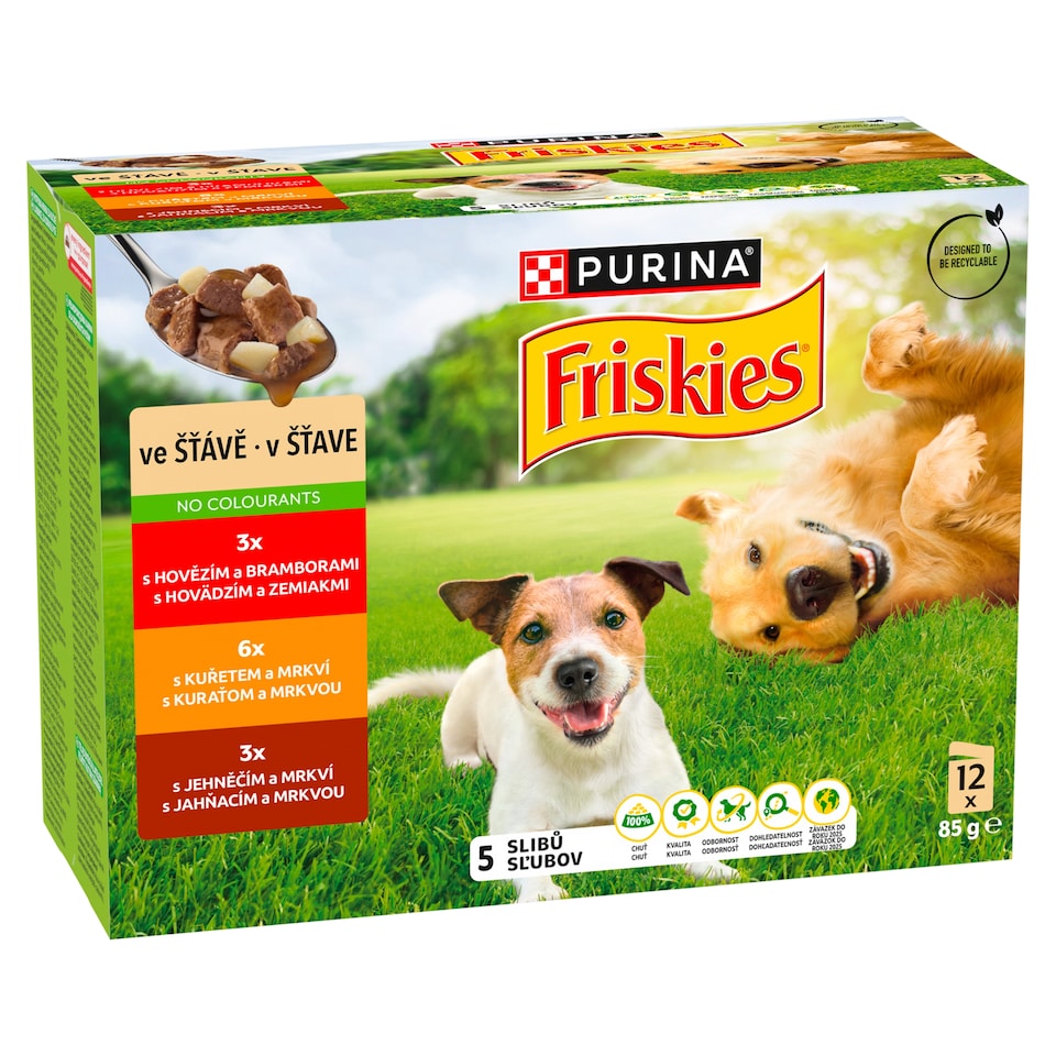 obrázok 1 z Friskies Adult kapsičky pre psov hovädzie, kura, jahňacie v šťave 12 x 85 g