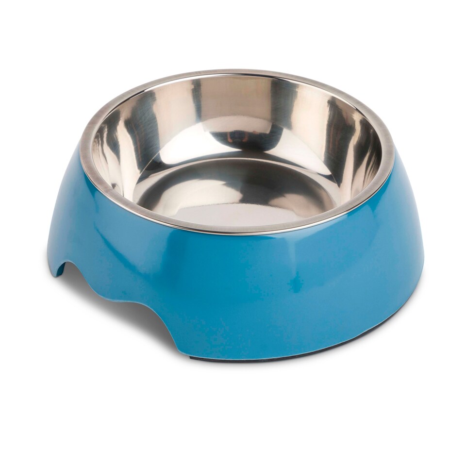 image 1 of Core Supply Medium Melamine Stainless Steel Pet Bowl Assorted