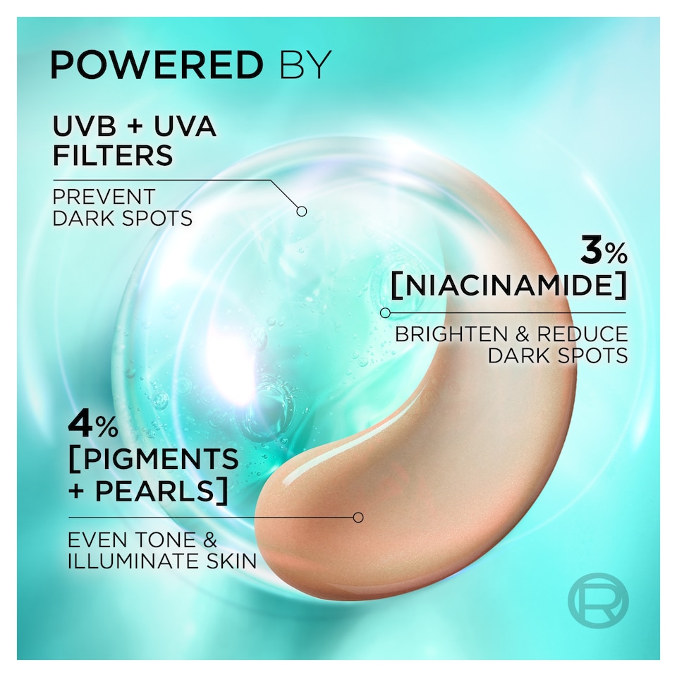 image 1 of L'Oreal Paris Bright Reveal Daily Fluid Tinted Glow Pearl SPF50 50ml