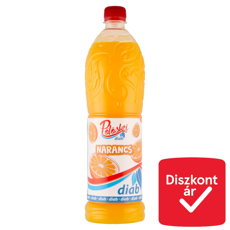 Pölöskei Diab narancs ízű szörp édesítőszerekkel 1 l