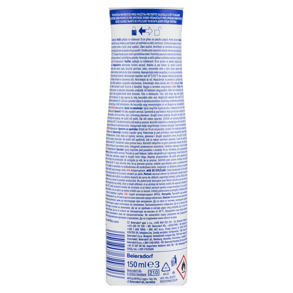 image 1 of Nivea Black & White Invisible Clear Antiperspirant Spray 150ml