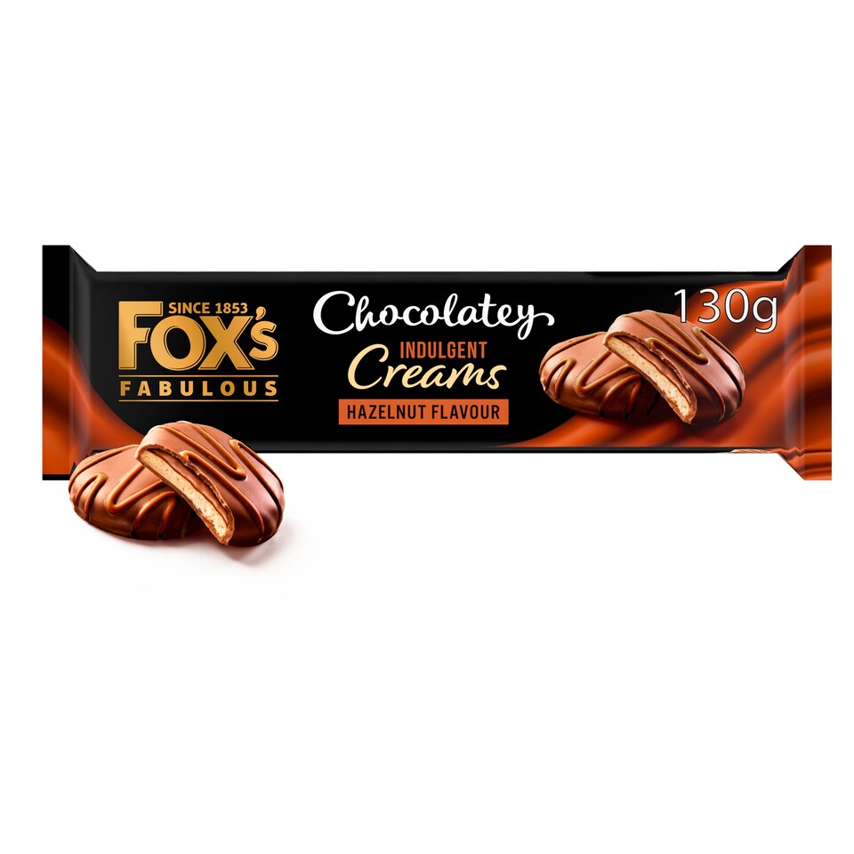 image 1 of Foxs Chocolatey Indulgent Creams Hazelnut 130G