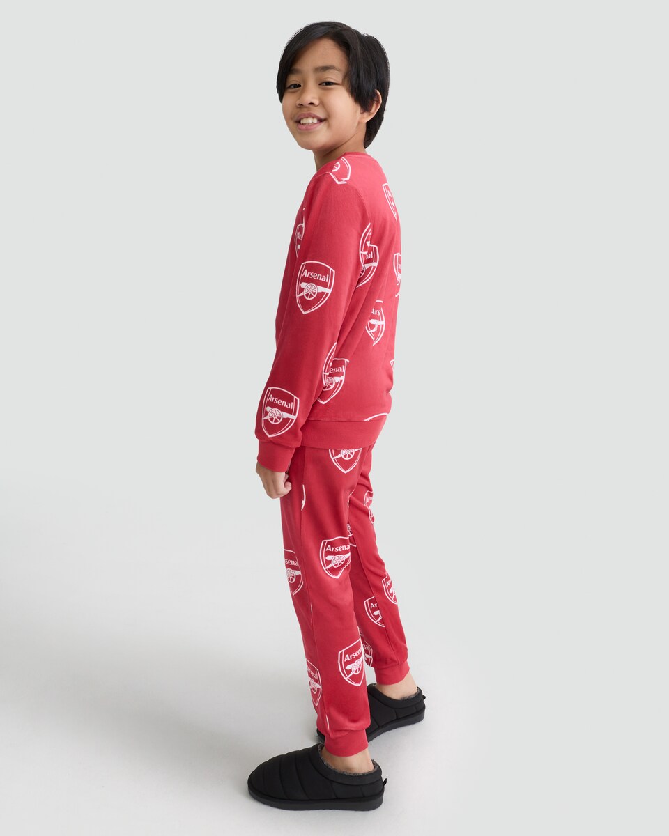 image 1 of Arsenal Football Club Minky Pyjama Set in Red