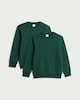 image 4 of F&F School Unisex 2-Pack Cotton Rich Sweatshirts in Green