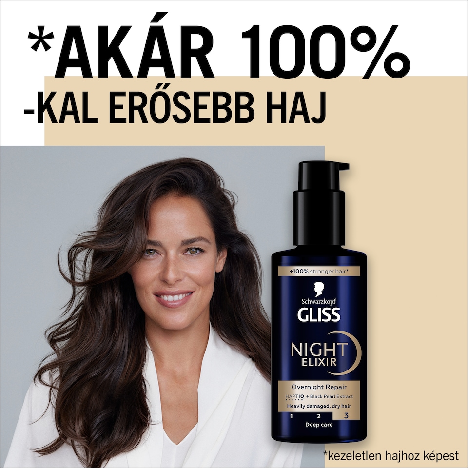 Gliss Night Elixir helyreállító éjszakai hajpakolás 100 ml  1. kép