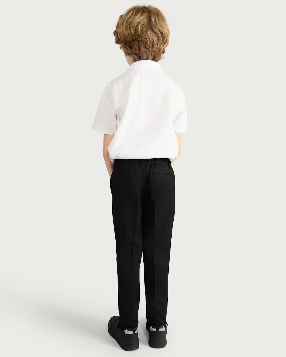 image 1 of F&F School Boys 2-Pack Skinny Fit Trousers in Black