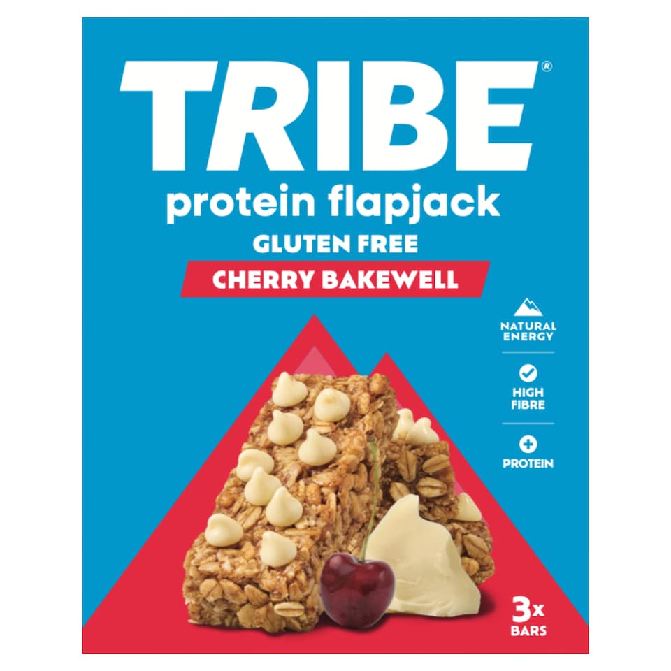 TRIBE Protein Flapjack Cherry Bakewell 3x38g