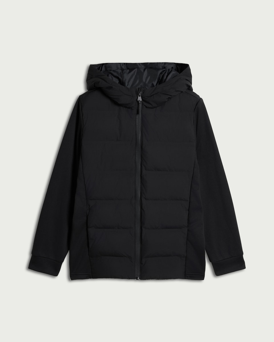 image 1 of F&F Active Boys Hooded Puffer Jacket in Black