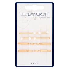 Leo Bancroft Pearl Hair Grips 4 Pack