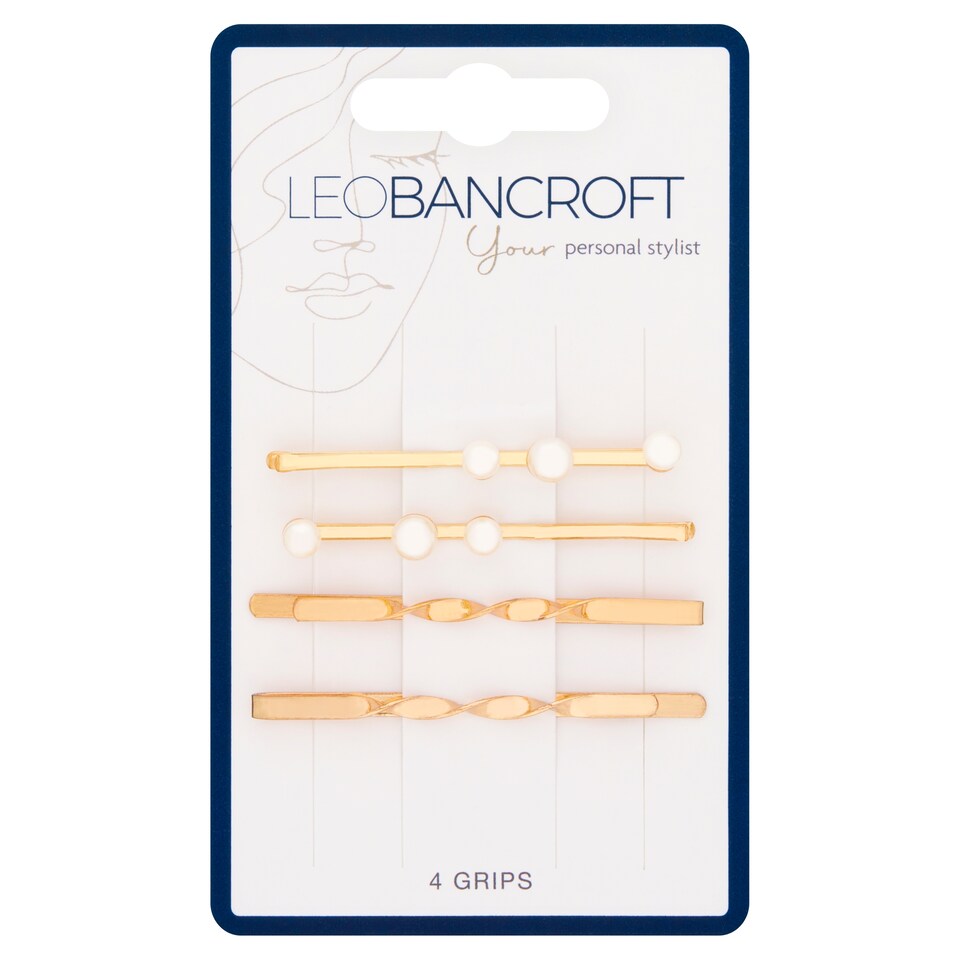 Leo Bancroft Pearl Hair Grips 4 Pack