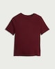 image 4 of F&F Cotton Rich Lettuce Hem T-Shirt in Burgundy